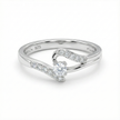 Wave Solitaire Statement Ring