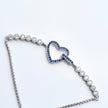 Heart Charm Bead Silver Bracelet
