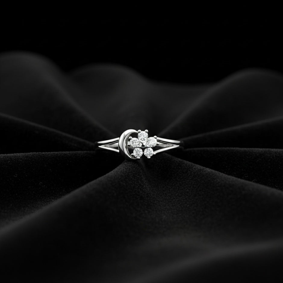 Moon Star Statement Ring