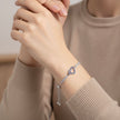 Sapphire Linked Heart Bracelet