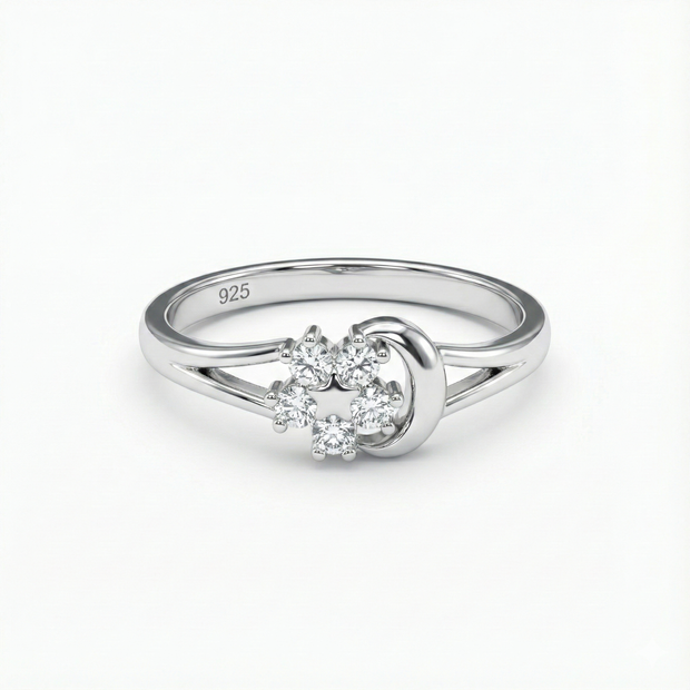 Moon Star Statement Ring