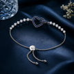 Sapphire Linked Heart Bracelet