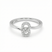 Dainty Interlocking Loop Pavé Ring