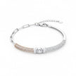 Designer Two-Tone Paperclip Silver Bracelet