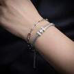 Designer Two-Tone Paperclip Silver Bracelet
