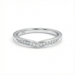 Classic V-Shape Eternity Silver Band