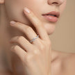 Dainty Twisted Wave Pavé Band Ring