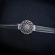 Sunburst Disc Silver Bracelet
