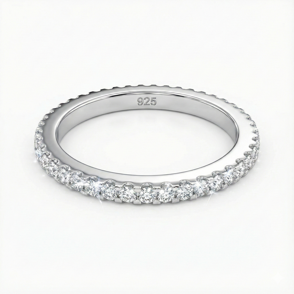 Half Pavé Band Ring