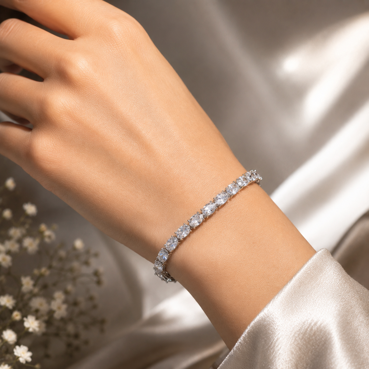 Classic Oval Zircon Tennis Bracelet