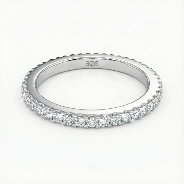 Half Pavé Band Ring