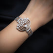 Radiant Arcs Silver Bracelet