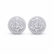 Brilliant Cluster Halo Round Studs