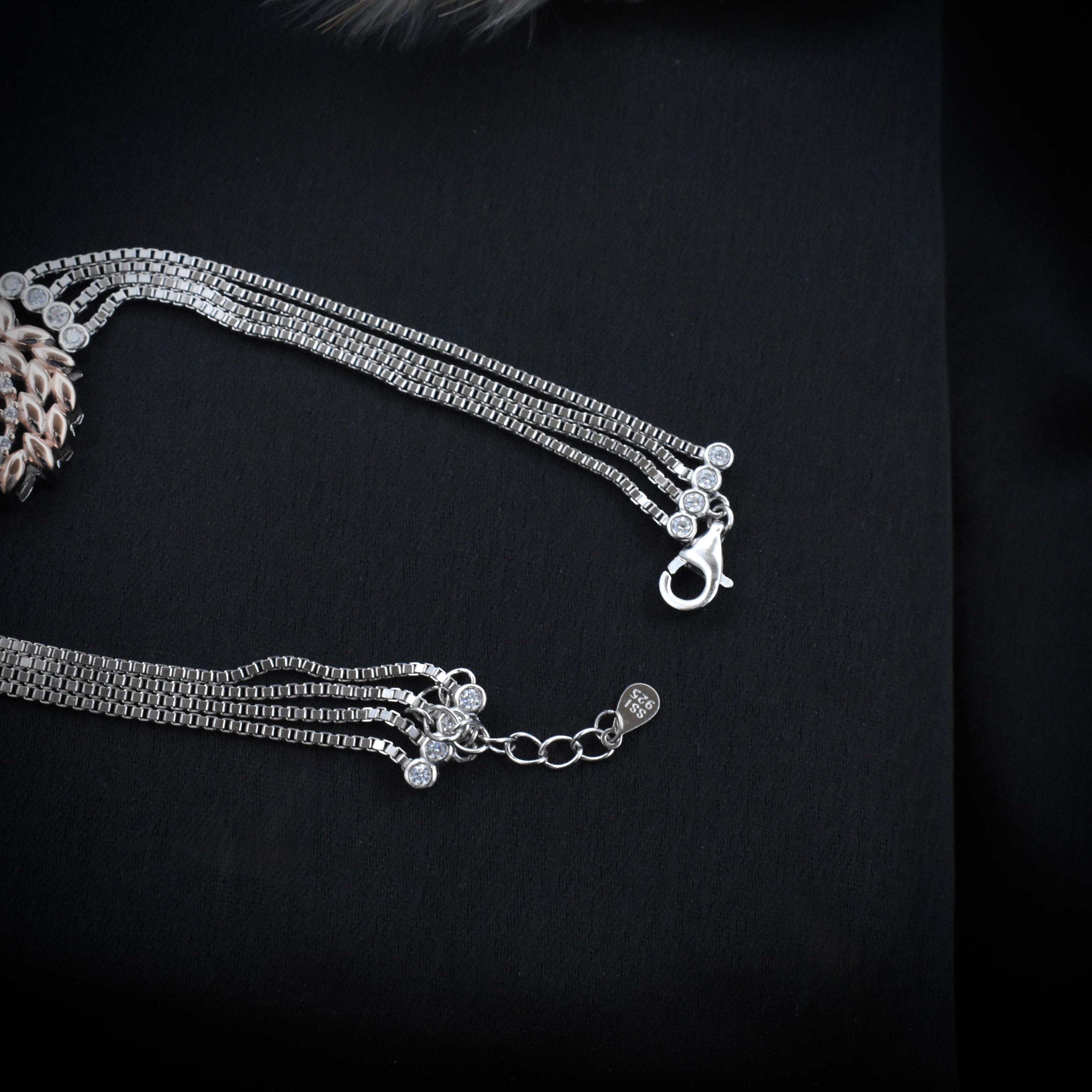 Floral Dome Silver Bracelet