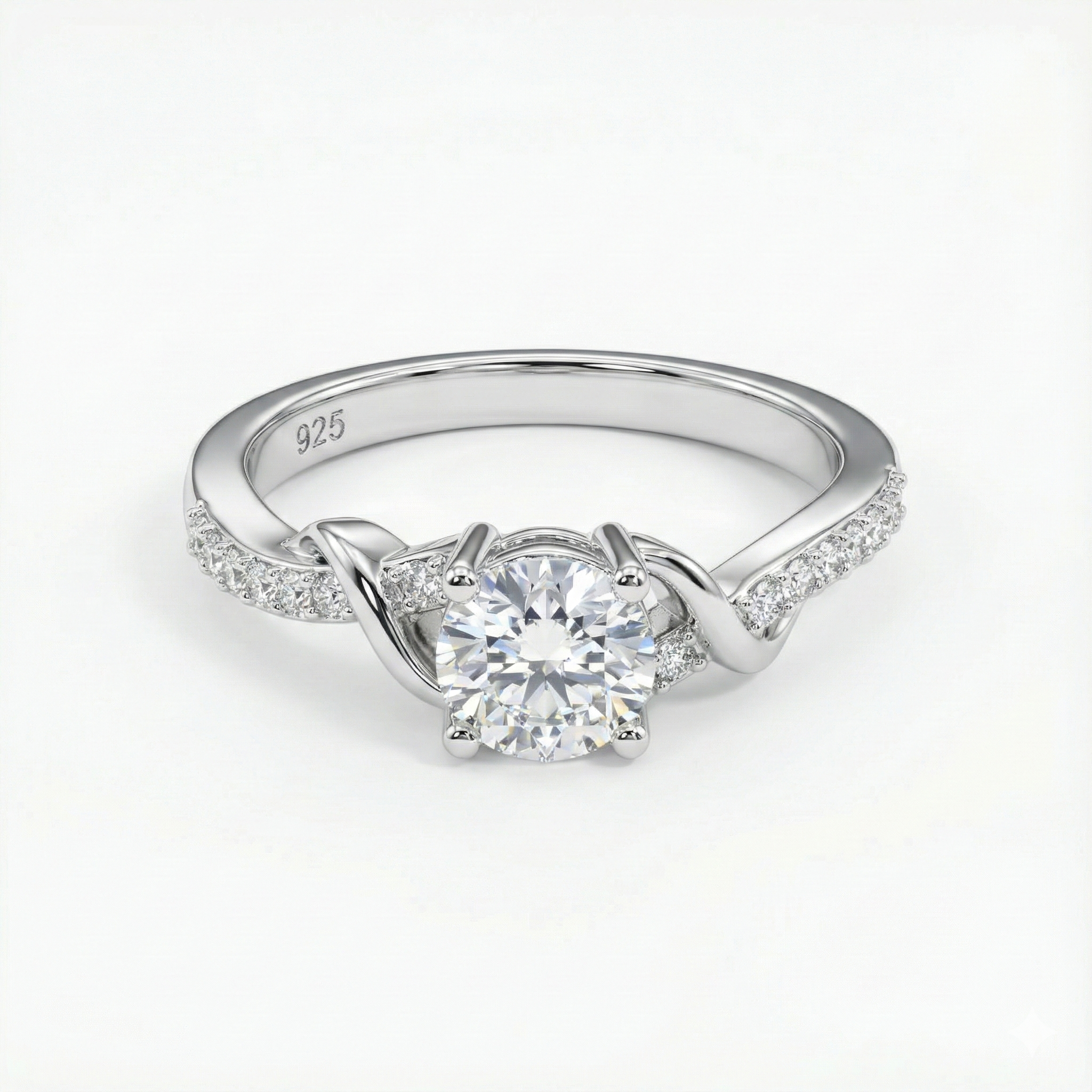 Twisted Band Engagement Ring