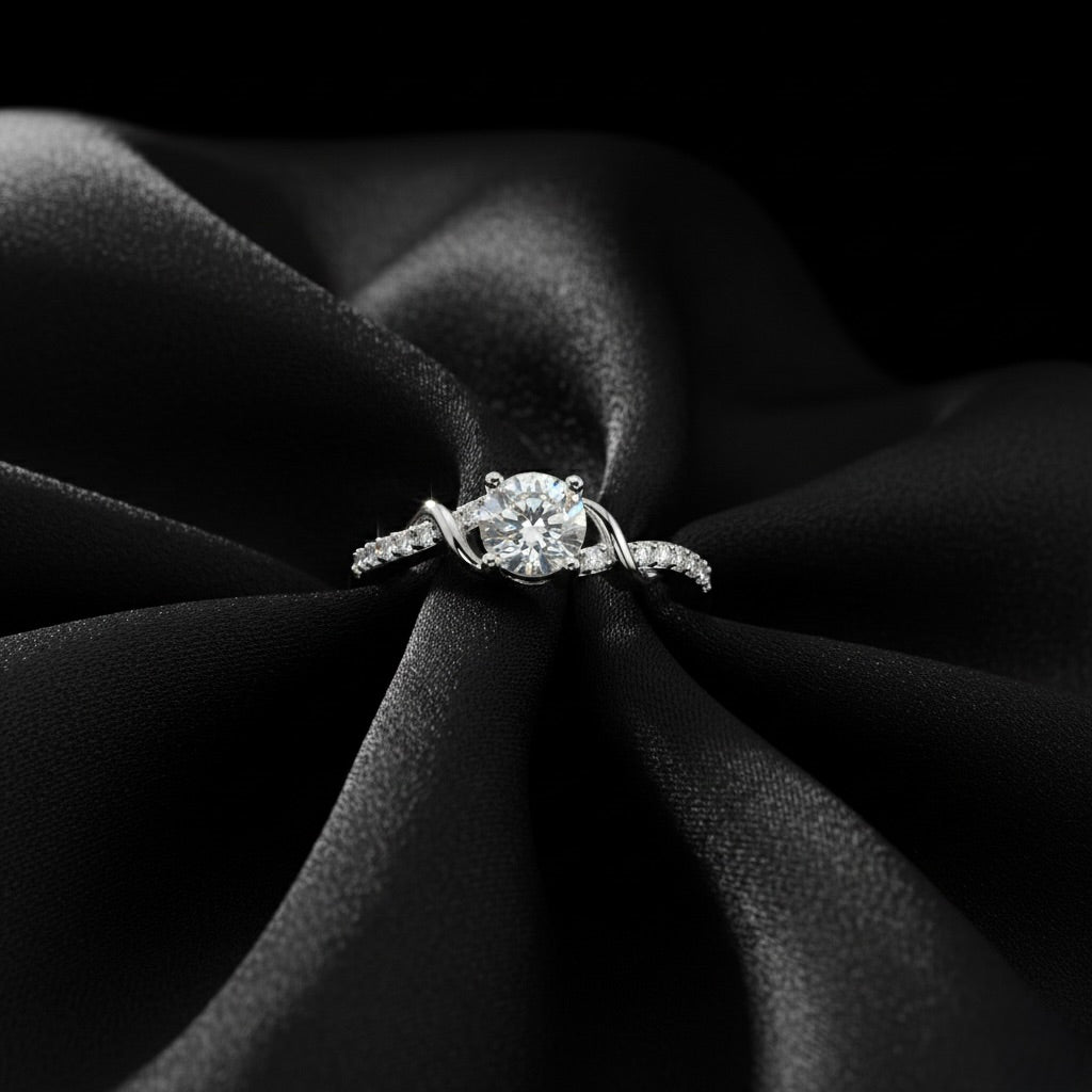 Twisted Band Engagement Ring