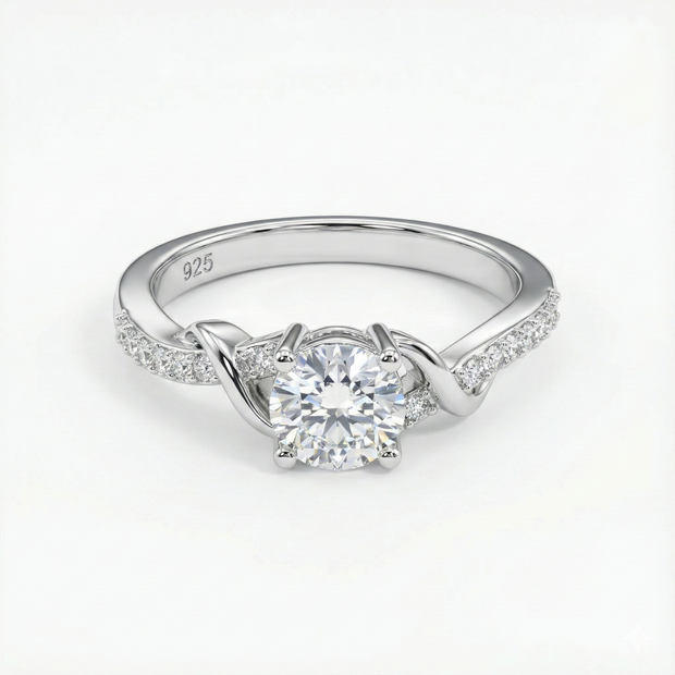 Twisted Band Engagement Ring