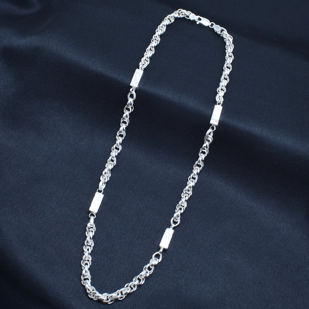 Barrel Designer Silver Chain