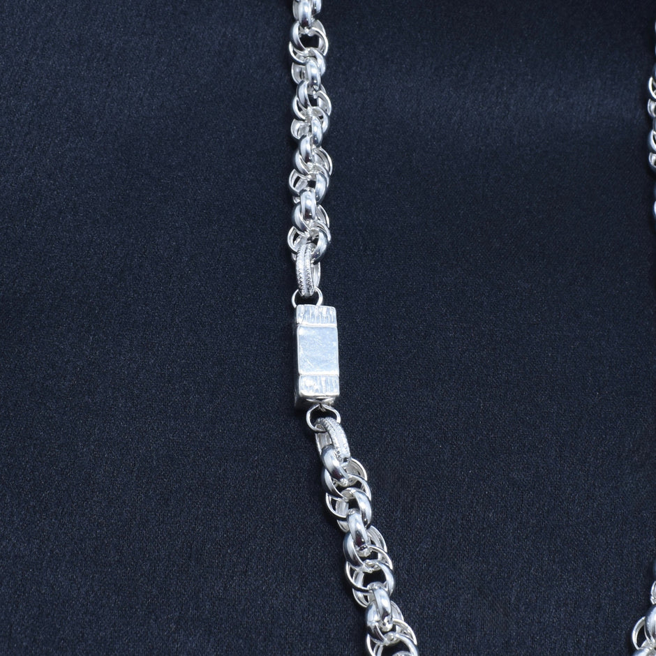 Barrel Designer Silver Chain