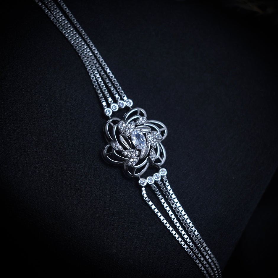 Petal Knot Silver Bracelet