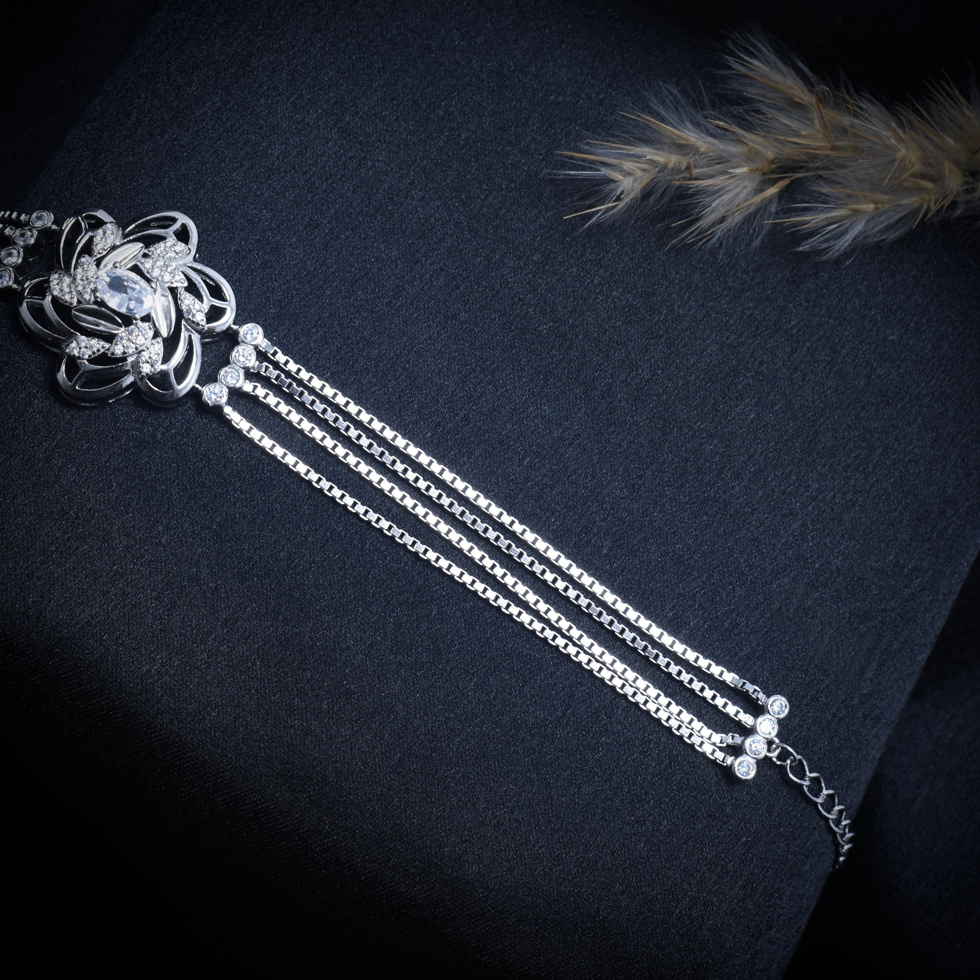 Petal Knot Silver Bracelet