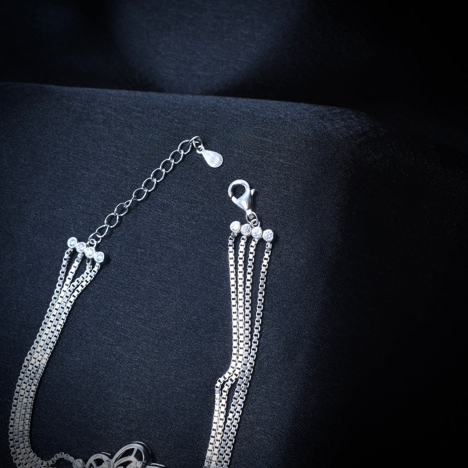 Petal Knot Silver Bracelet