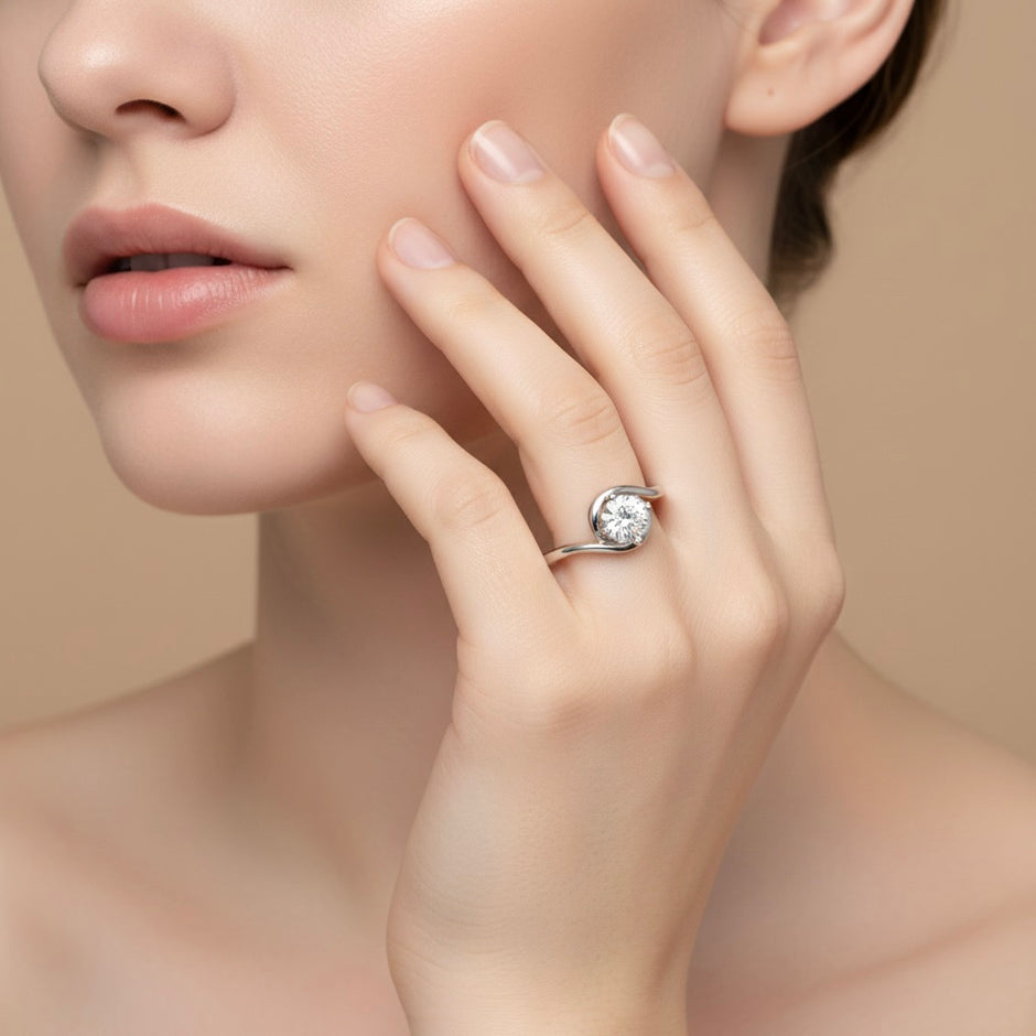Modern Solitaire Engagement Ring