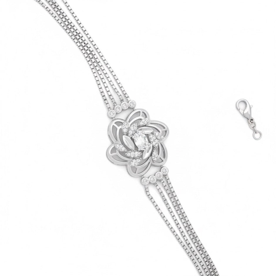 Petal Knot Silver Bracelet