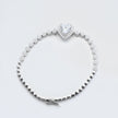 Sparkling Heart-Cut Sterling Silver Tennis Bracelet