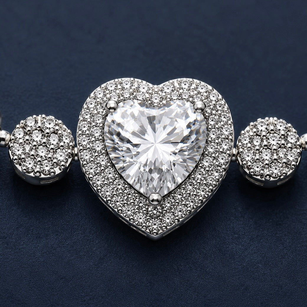 Majestic Heart Silver Bracelet