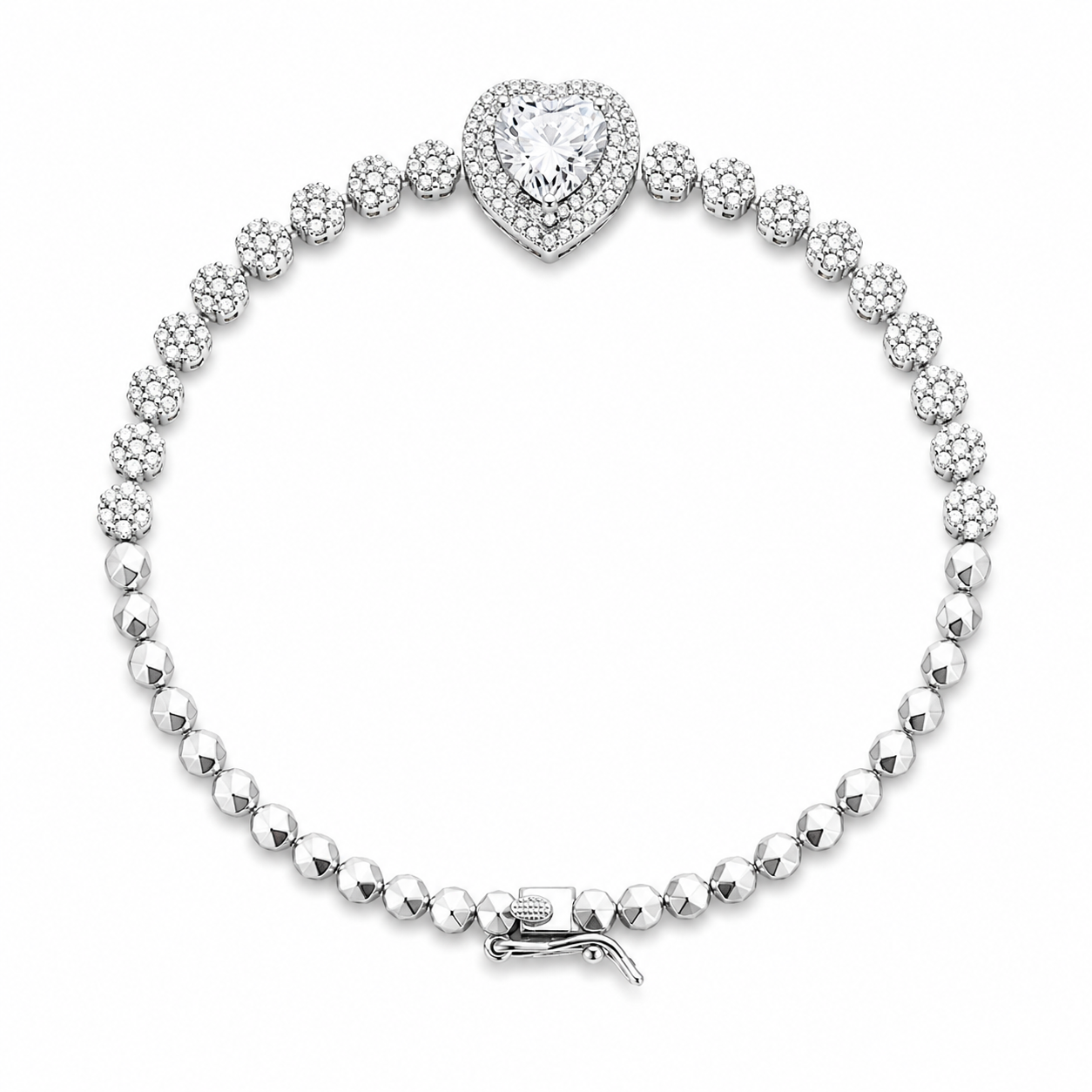 Majestic Heart Silver Bracelet