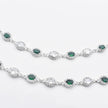 Emerald Drop Antique Silver Anklet