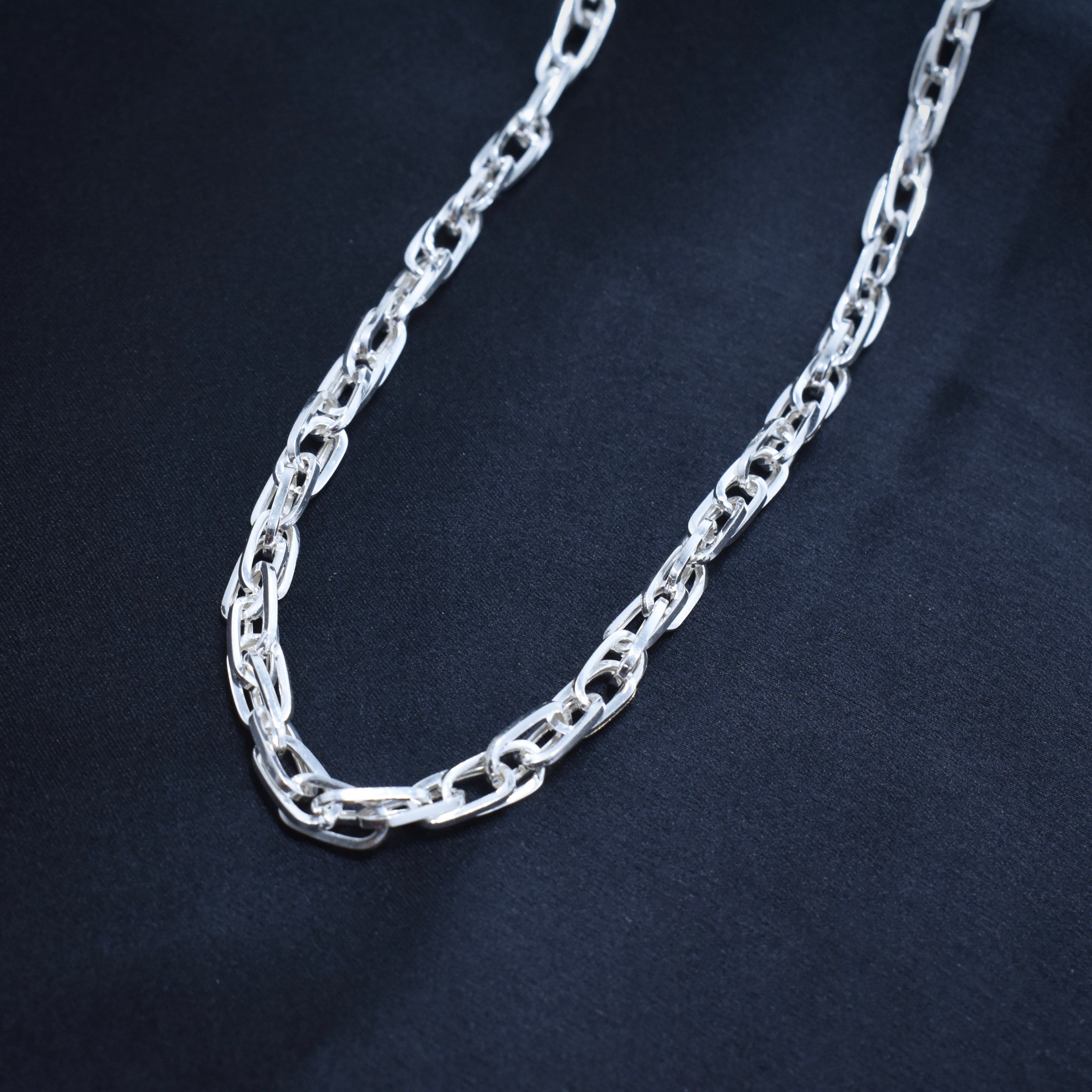 Square Link Silver Chain