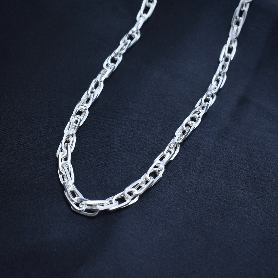 Square Link Silver Chain