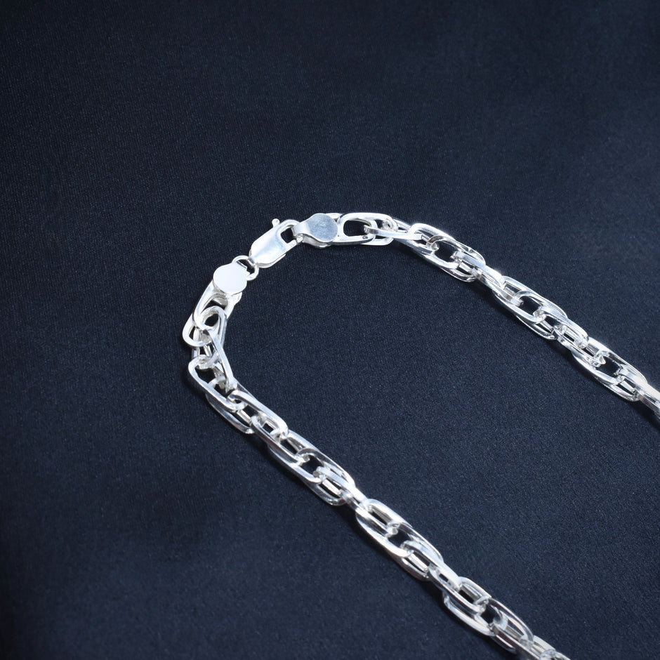 Square Link Silver Chain