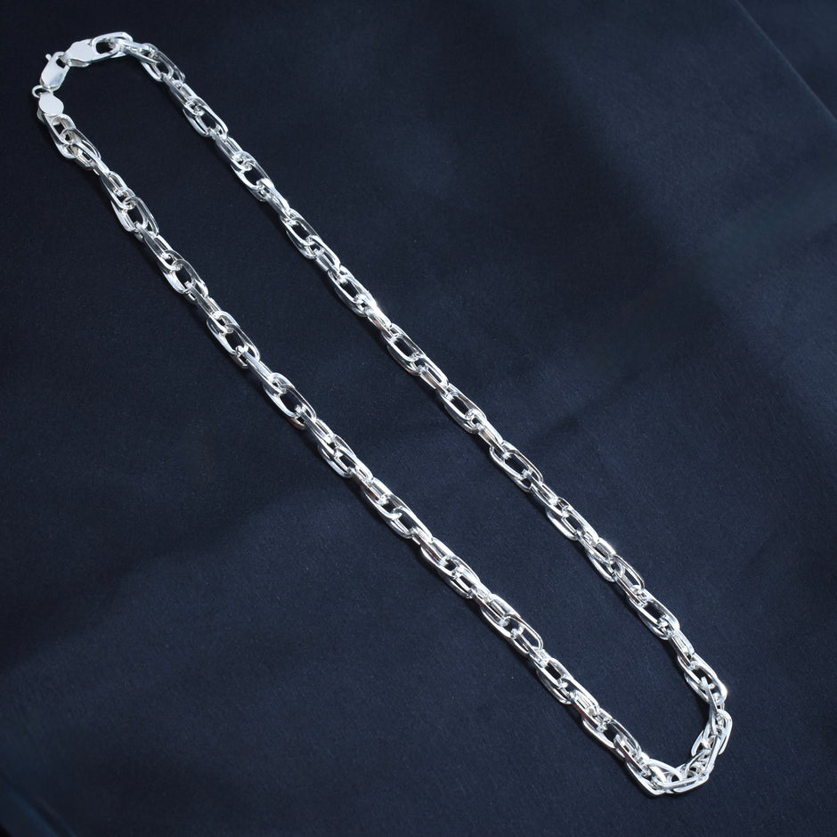 Square Link Silver Chain