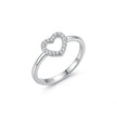 Open Heart Pavé Band Ring