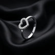 Open Heart Pavé Band Ring