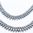 Leaf Edge Antique Silver Anklet