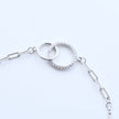 Interlocking Circle Sterling Silver Chain Bracelet
