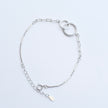 Interlocking Circle Sterling Silver Chain Bracelet