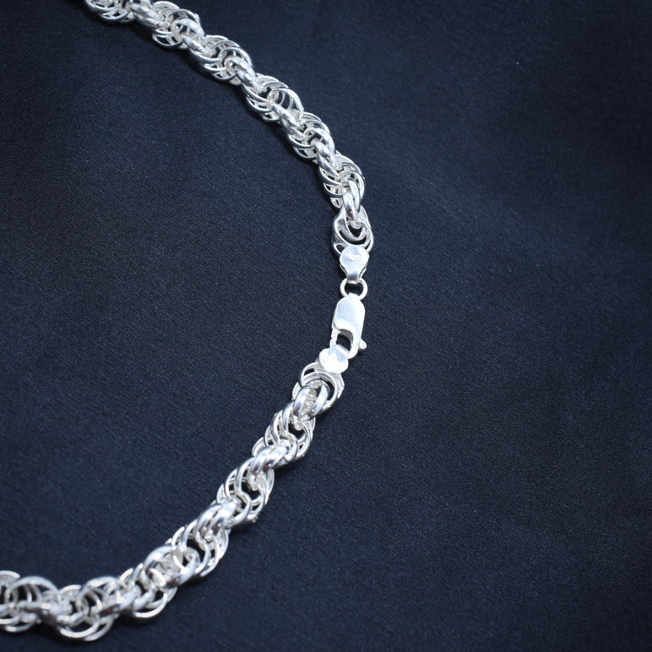 Barrel Silver Chain