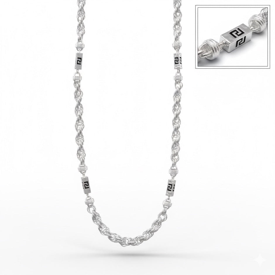 Barrel Silver Chain