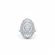 Oval Diamond Cluster Statement Ring