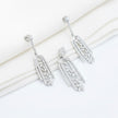 Floral Tassel Pendant Set with Chain and Earrings