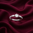 Three Stone Solitaire Engagement Ring