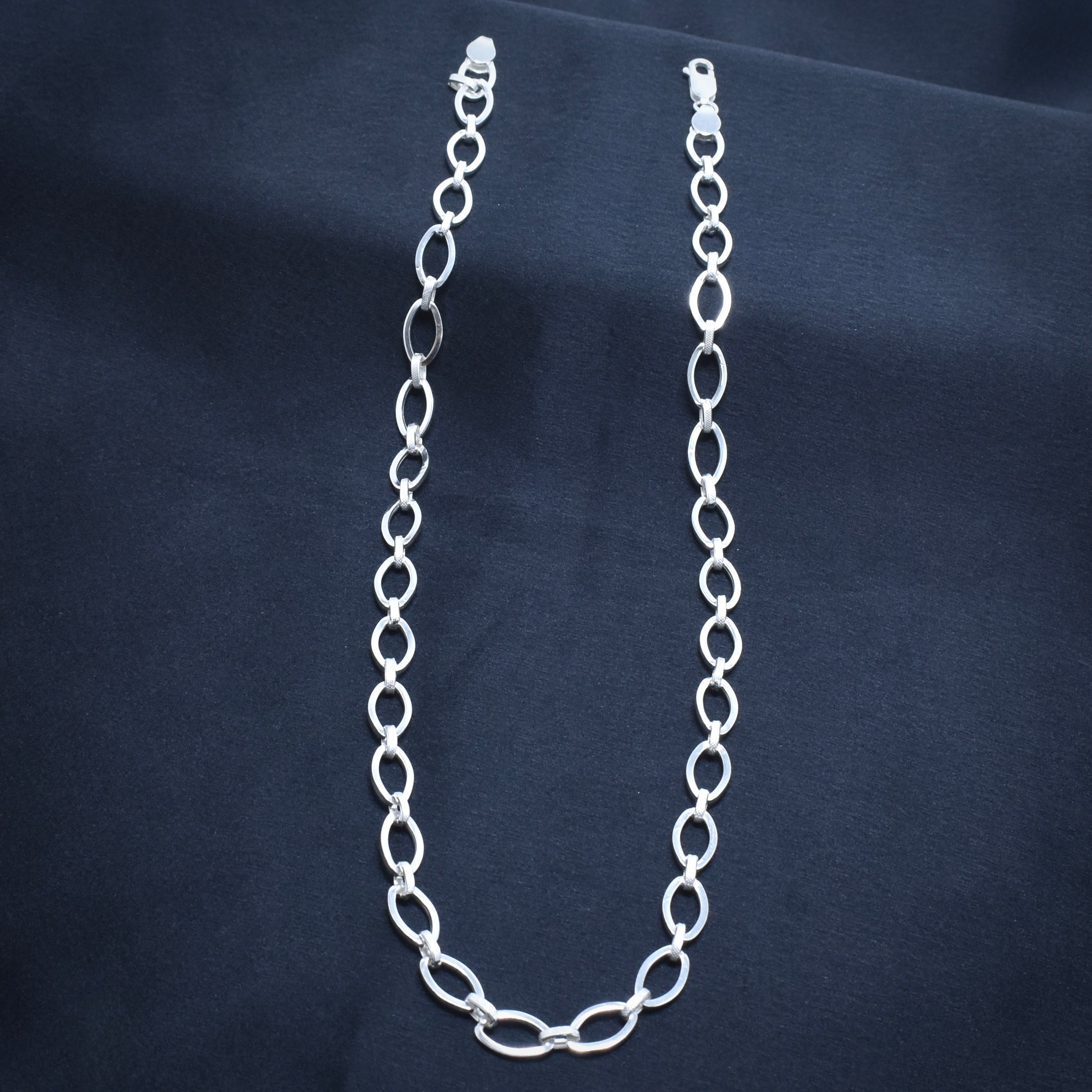 Oval Link Silver Chain