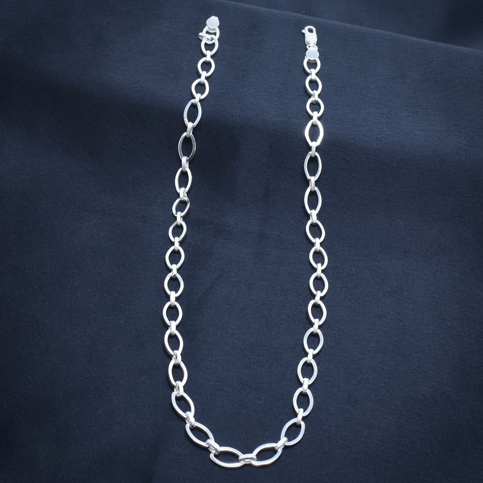 Oval Link Silver Chain