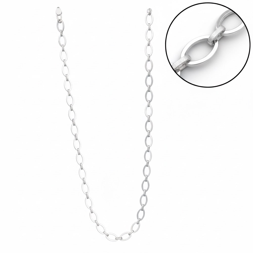 Oval Link Silver Chain