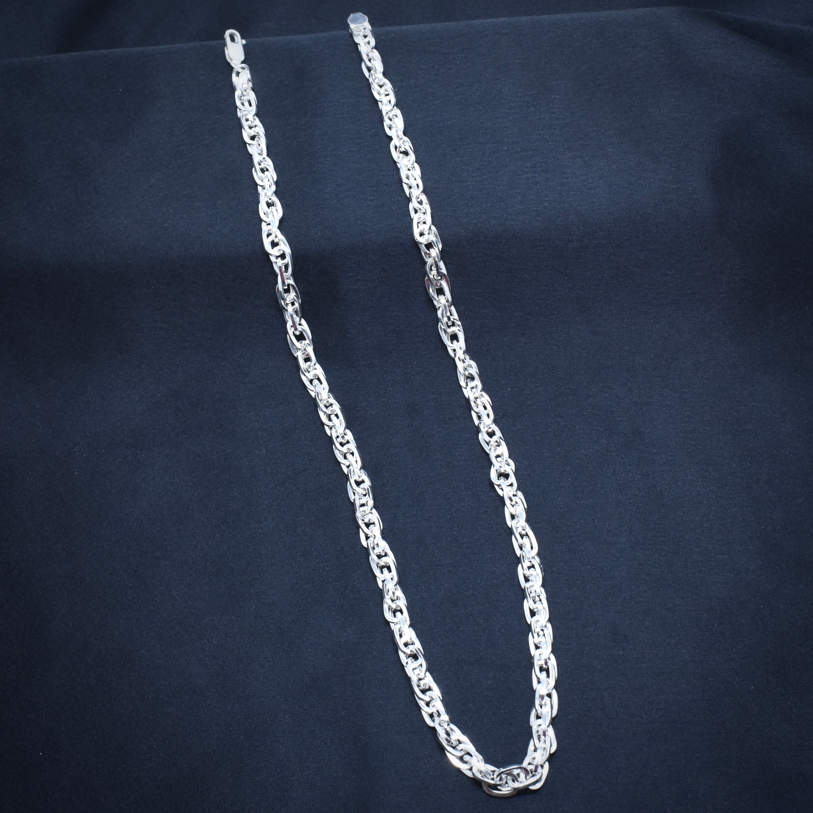 Rope Twist Silver Chain